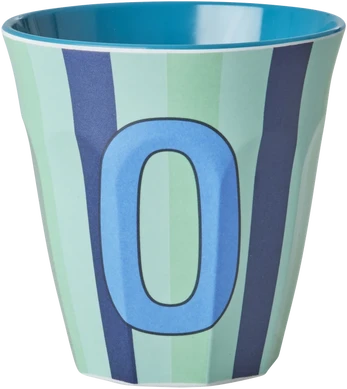 Rice - Melamine Cup with the Letter O - Mėlyna - Medium