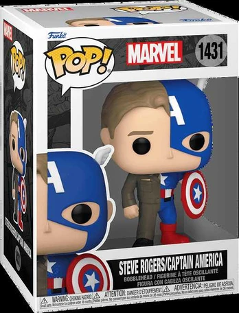 FUNKO POP! Vinilinė figūrėlė: Marvel - Captain America / Steve Rogers (Split)