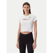 Puma Marškinėliai Ess Cut-Out 631164 Balta Slim Fit