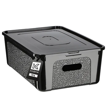 Plastikinė daiktadėžė su dangčiu, 11 l.
