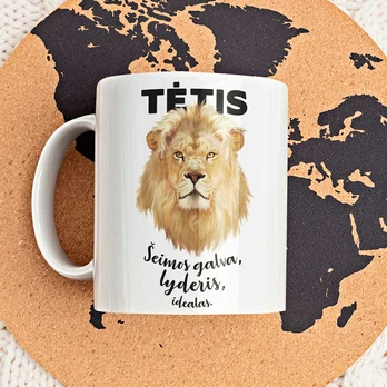 Puodelis "Tėtis - šeimos galva"