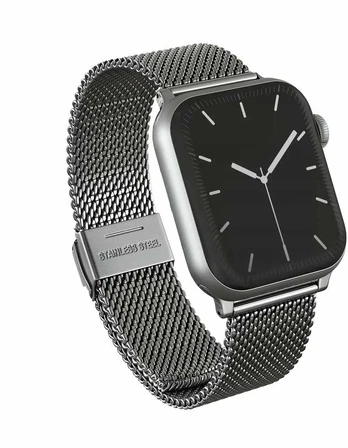 BURGA Metal Mesh Elegance do Apple Watch 38/40 mm (sidabrinis)