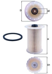 Kuro filtras MAHLE KX229D kaina