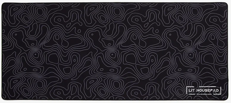 Pelės kilimėlis "LIT Pelės kilimėlis" Juodas Topographic