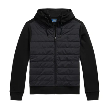 Megztinis vyrams, Juoda, Knit-full zip-pullover