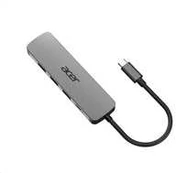 Acer 5IN1 Type- C dongle,HDMI,USB3.0,USB-C,100W PD,Dark Sidabrinis