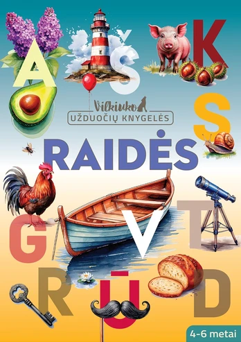 Raidės. Vilkiuko užduočių knygelės