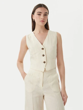 Marella Kostiuminė liemenė Veranda 2615151032 Écru Regular Fit