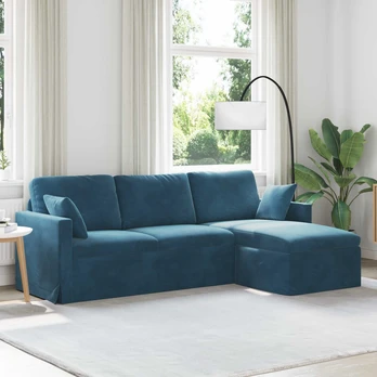 Sofa Mėlyna 198 x 134 x 80 cm Aksomas