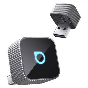 Ottocast CA88-T2 Mini Cube CarPlay Bluetooth automobilio adapteris sidabrinis
