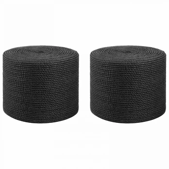 Juto virvė 2 pcs 2 Juoda 100% Tossa jutas