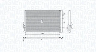 Kondensatorius, oro kondicionierius MAGNETI MARELLI 350203788000