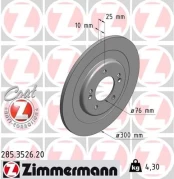 Stabdžių diskas ZIMMERMANN 285.3526.20 kaina