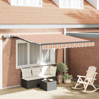 Rankinė Įtraukiama Markizė su LED Multicolor Dryžiu 300x250 cm