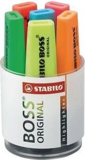 Stabilo Highlighter BOSS 6 spalvos puodelyje (SCH035)