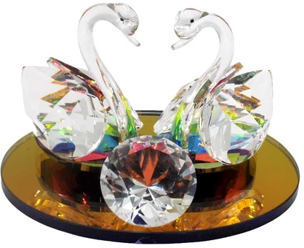 Stiklinė statulėlė Gulbės, 12 cm