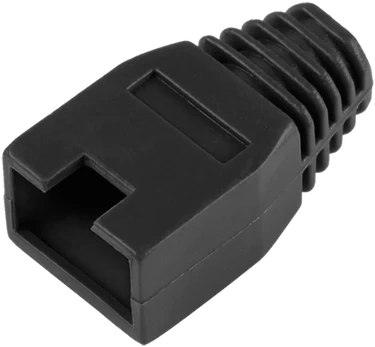 LP Guminis dangtelis juoda 8p8c RJ45 kištuko