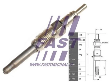 Kaitinimo žvakė FAST FT82725