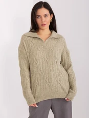 Megztinis-AT-SW-2349-2,27-khaki kaina