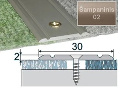 Profilis Effector A02 sujungimo | šampaninis 93 cm 30x2 mm