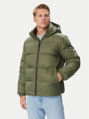 Tommy Jeans Pūkinė striukė Essential DM0DM19786 Chaki Regular Fit