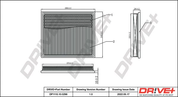 Oro filtras Dr!ve+ DP1110.10.0296