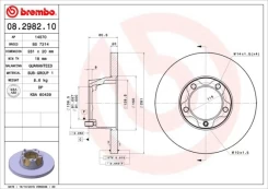 Stabdžių diskas BREMBO 08.2982.10 kaina
