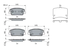 BOSCH 0 986 494 671 Brake pad set kaina
