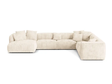 Modular Right Corner Sofa, "Martina", 6 Seats, 404x312x75, Light Beige