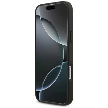 Dėklas Guess PU 4G Metal Logo Case for iPhone 18 Pro Max Pilkas