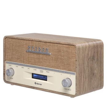 Denver DAB-36LW Digitalradio Holzoptik hell