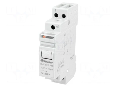 Relay: installation | bistable | NO | Ucoil: 12VDC | Mounting: DIN | 16A