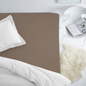 Rustilė satininė paklodė su guma, 80x160x25