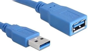Kabelis Delock Extension Cable, USB Type A/USB 2.0 Type A, 5 m, mėlyna