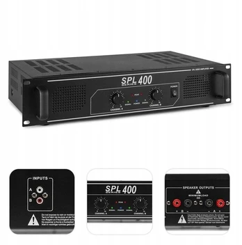 Stiprintuvas 2x 200w 4 Ohm Rca Led 19'' 2u Skytec
