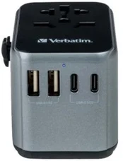 Verbatim UTA-03 UNIV.TRAVEL ADAPTER/1XUSB-C PD30W+QC3.0/2XUSB-C/2X A