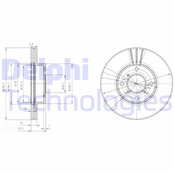Stabdžių diskas DELPHI BG3341