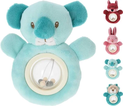 Barškutis Koala,Lapė,Zuikis,Liūtas, mėlyna/raudona/rožinė