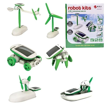Žaislinis robotas, rinkinys Solar 6in1