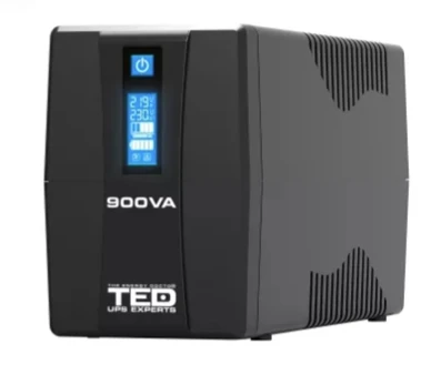 900VA 500W UPS Line Interactive – LCD Display – 2 x Outputs | Battery 12V 9Ah