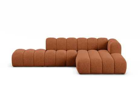 Modular Right Open Corner Sofa, "Lupine", 5 Seats, 299x177x70, Brick