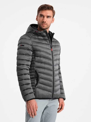 men's jacket dark pilka