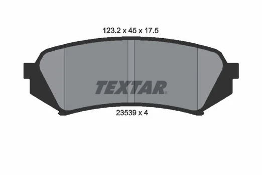 Stabdžių trinkelių rinkinys, diskinis stabdys TEXTAR 2353902