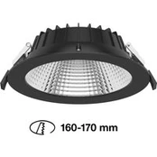 SLC Shift LED įleidžiamas prožektorius Ø 19 cm CCT, juodos spalvos
