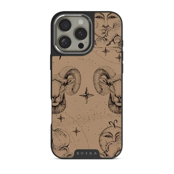 Aries - iPhone 16 Pro Max Case, Elite Dark (MagSafe) / Silver / Beige