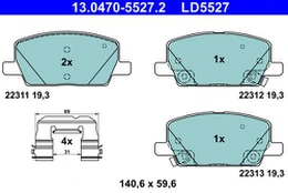 ATE 13.0470-5527.2 Brake pad set