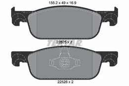 TEXTAR 2252501 Brake pad set kaina