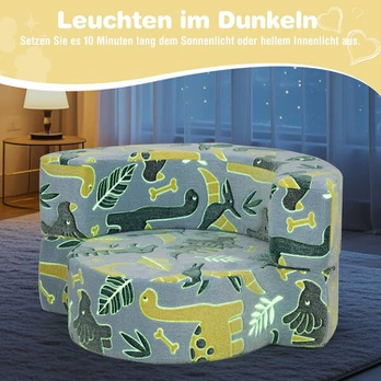 Vaikiška sofa-lova, 80x64x40 cm, mėlyna