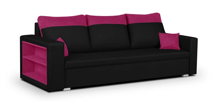 Sofa Bellezza Pablo, juoda/rožinė