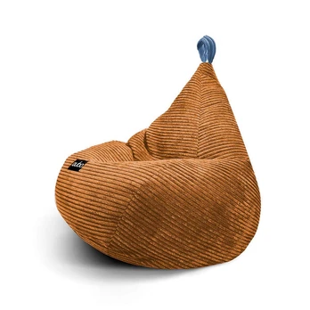 Sėdmaišis Qubo Tiny Drop Caramel FEEL FIT ergonomiškas minkšto audinio vaikams